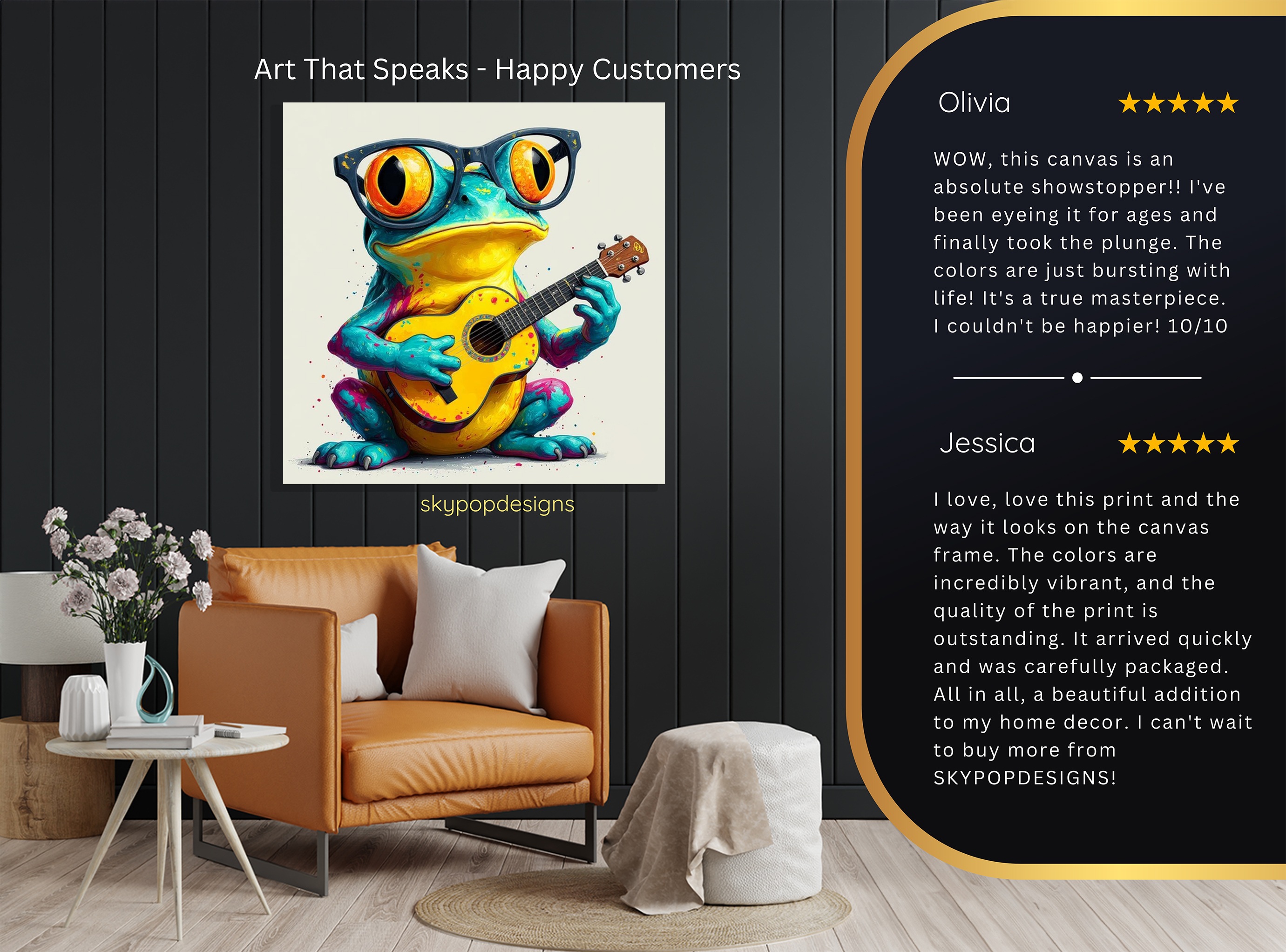 8.jpg Frog Playing Guitar Art