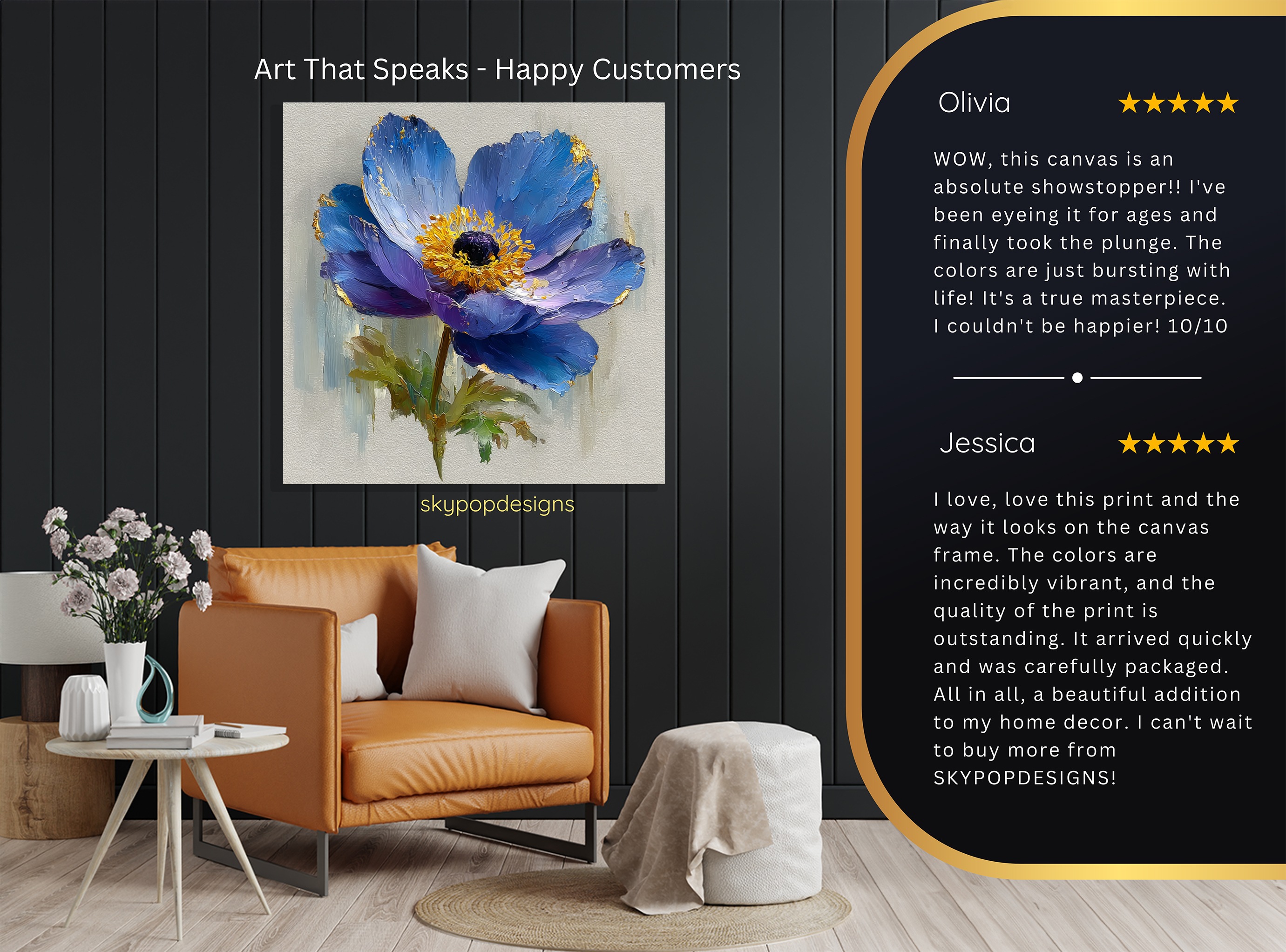 8.jpg Blue Anemone Flower Art