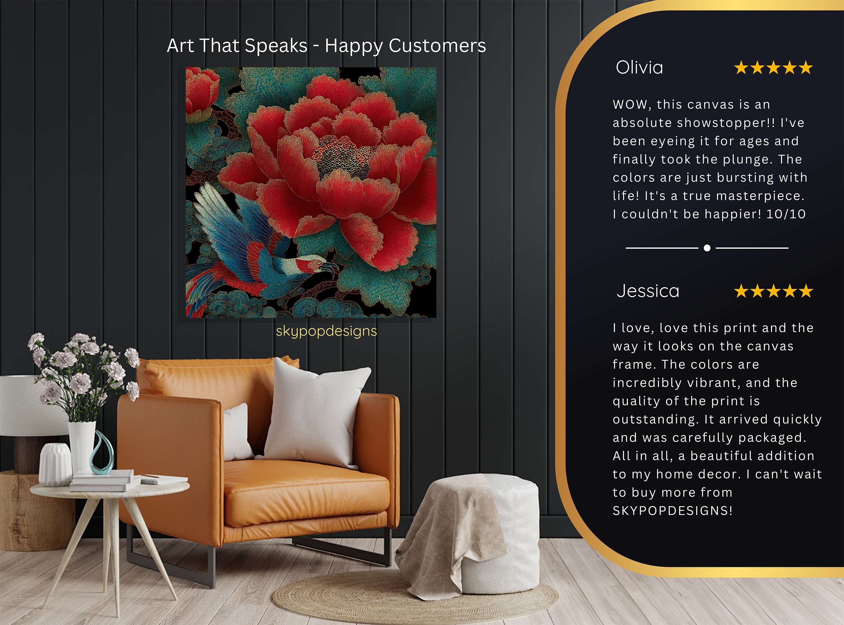 8.jpg Red Peony Bird Art