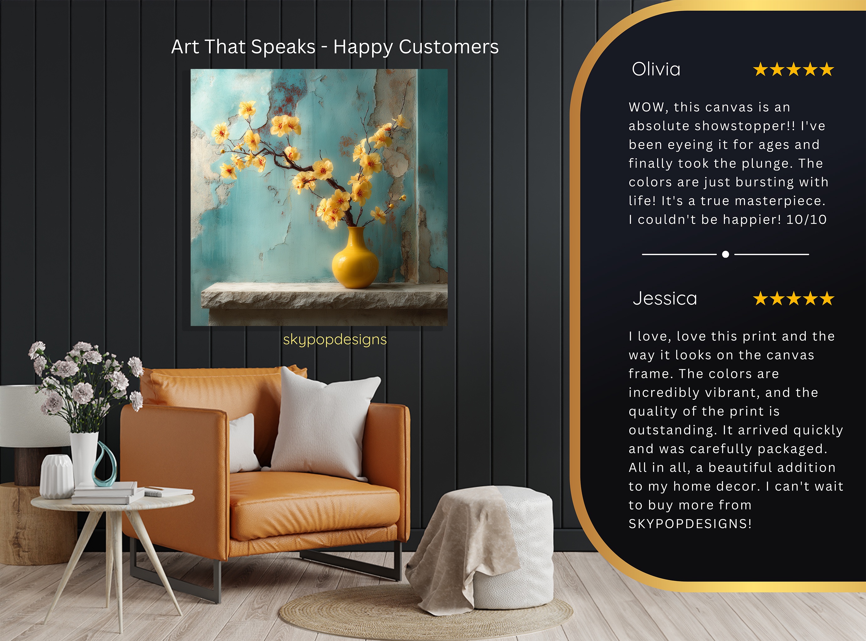 8.jpg Yellow Blossom Branch Art