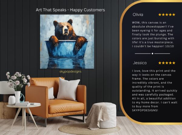 Bear Bath Time Art