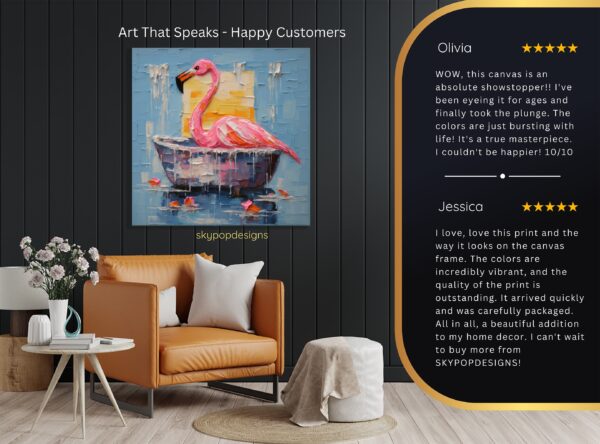 Flamingo Spa Day Art