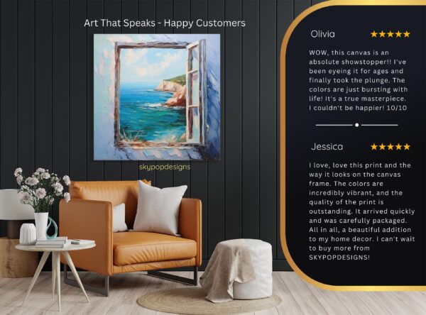 Coastal Window View Art