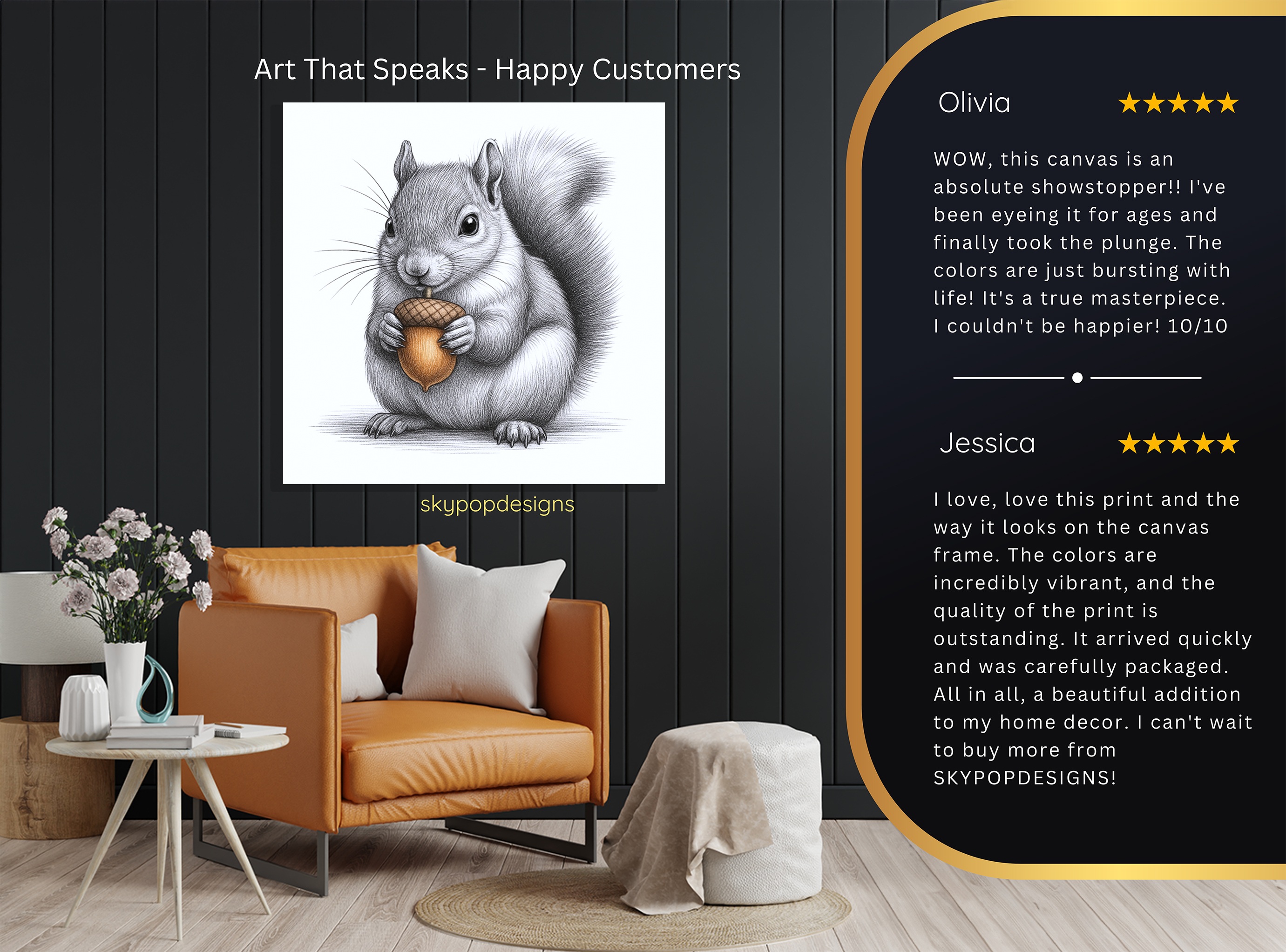 8.jpg Squirrel Acorn Art
