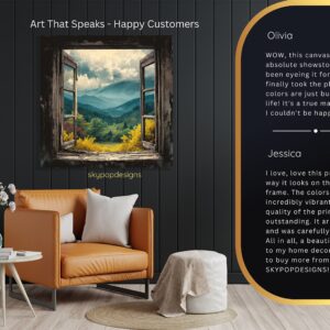 Mountain Window View Art
