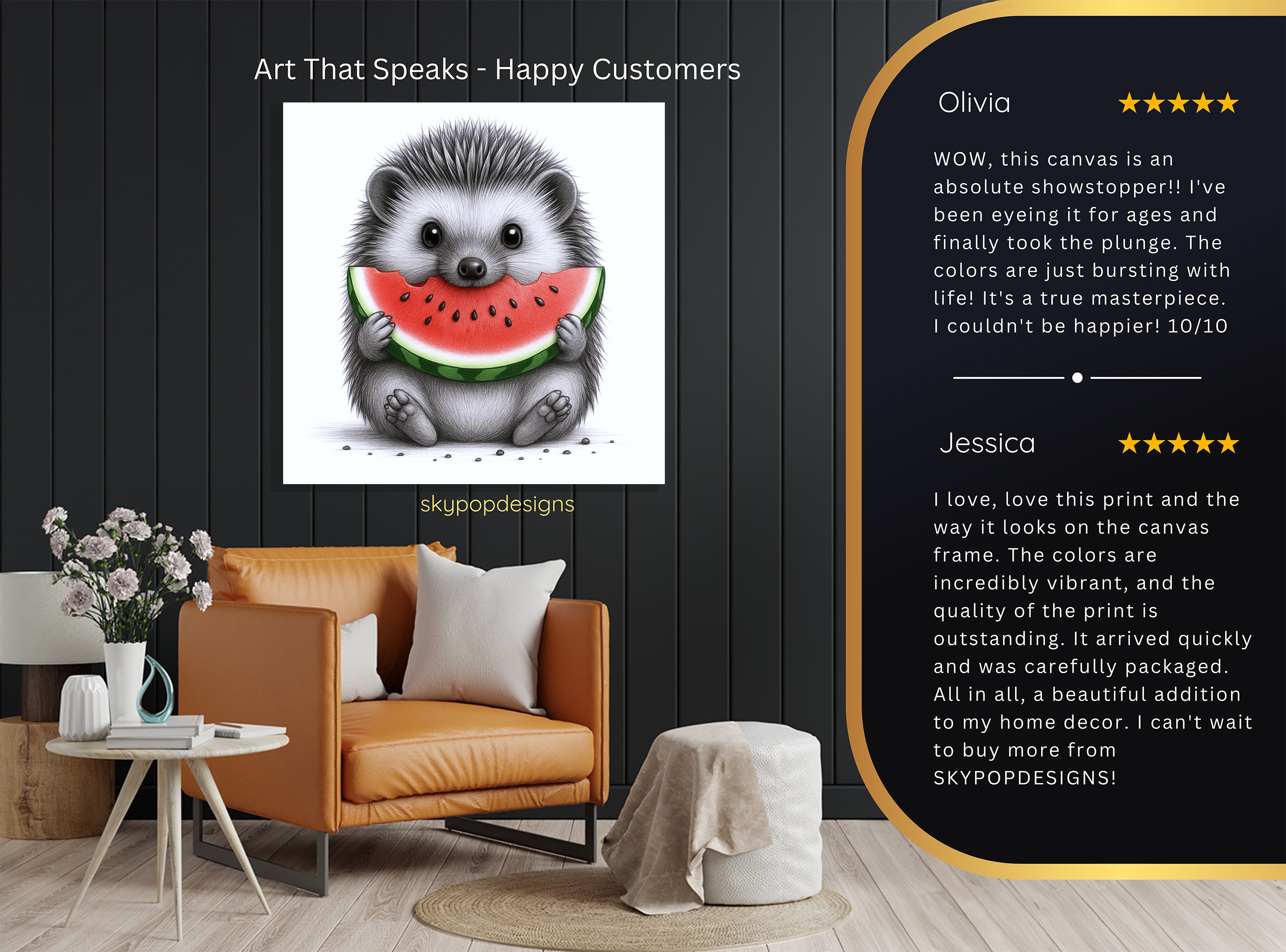 8.jpg Hedgehog Watermelon Art