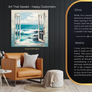 Ocean Window View Art