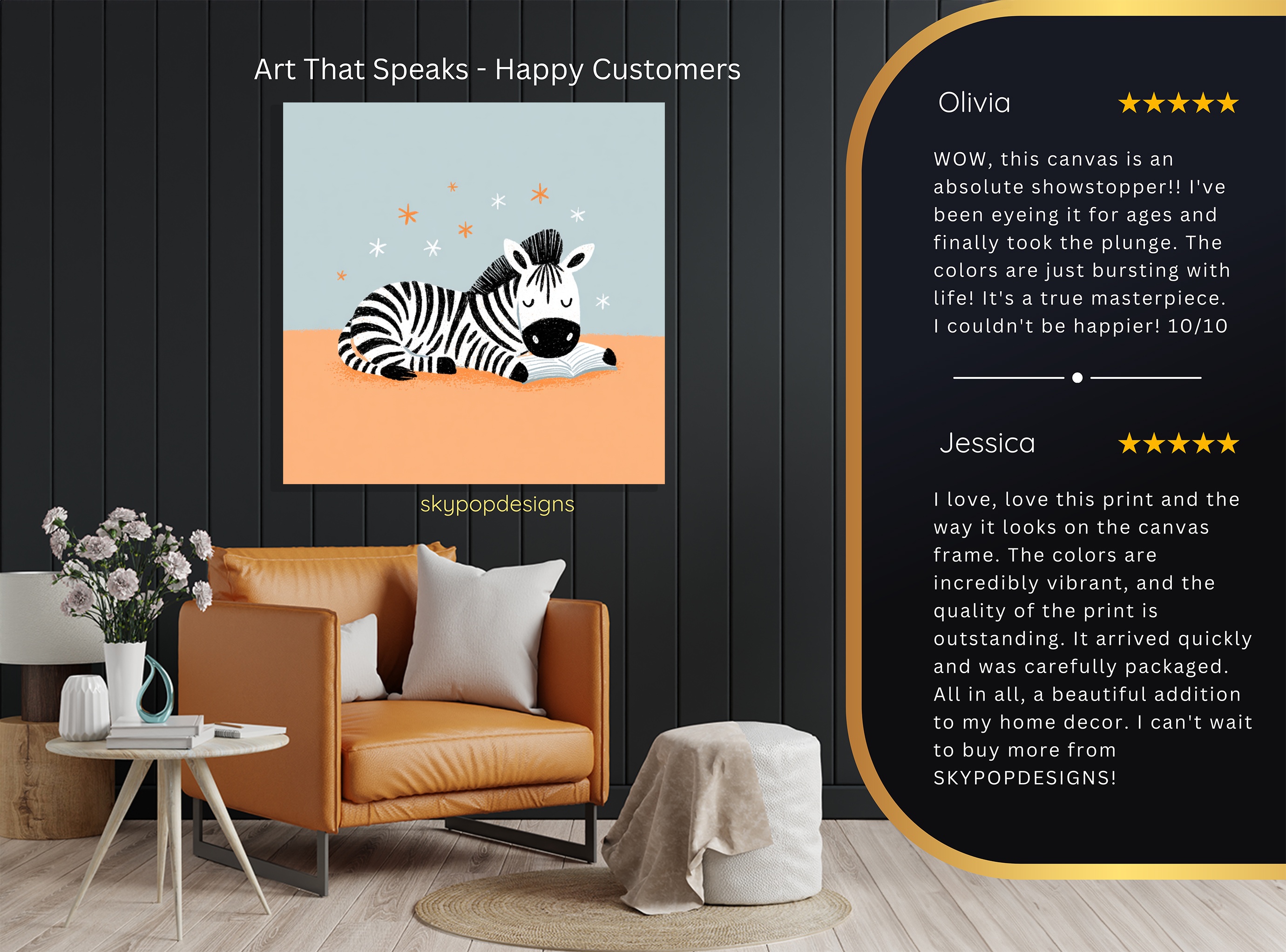 8.jpg Zebra Reading Art