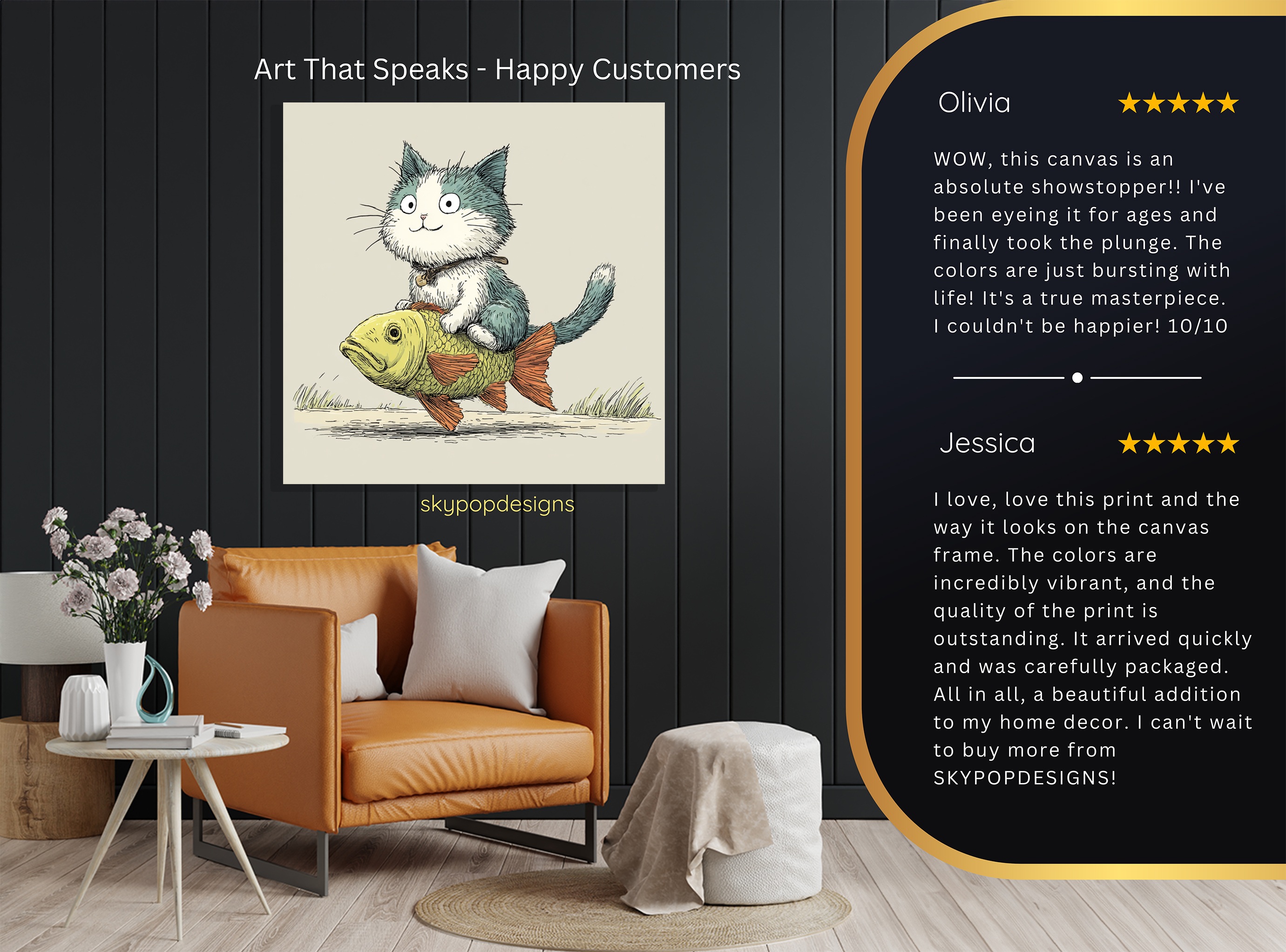 8.jpg Cat Fish Ride Art