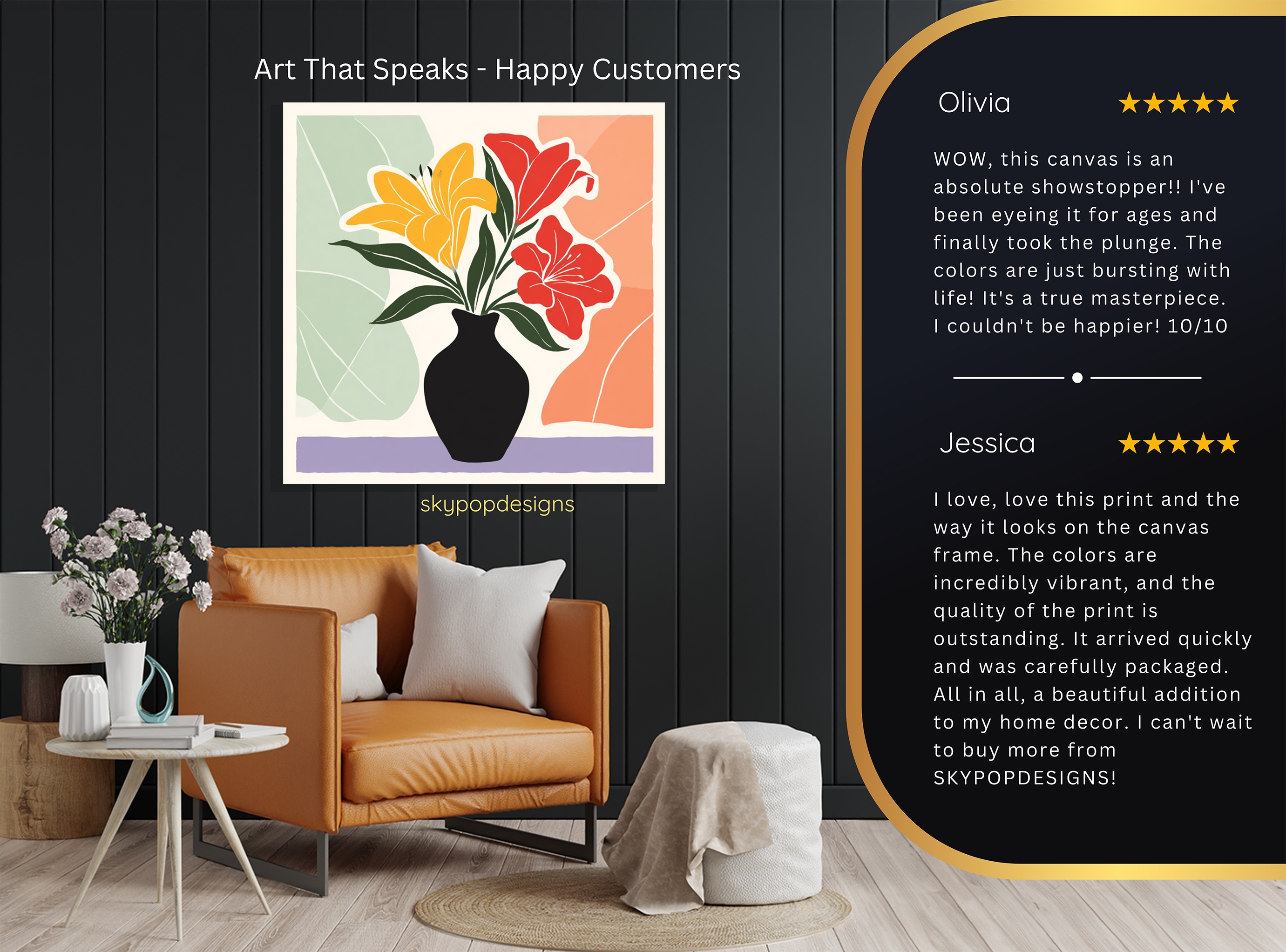 8.jpg Vibrant Lily Vase Art