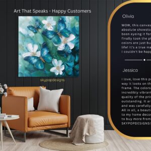 Blue Butterfly Art