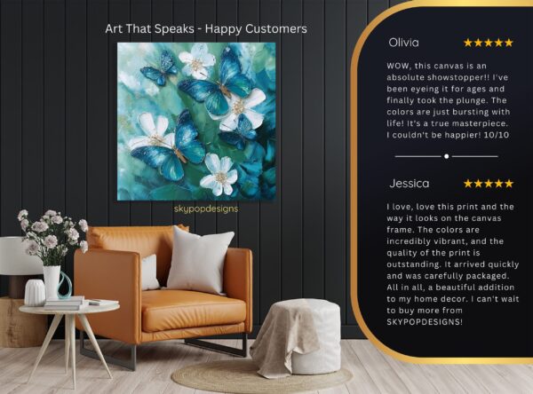 Blue Butterfly Art