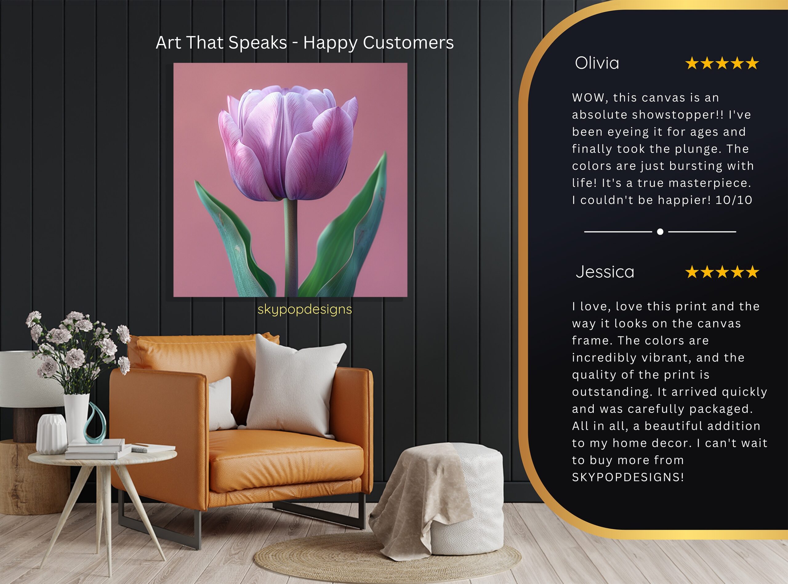 8.jpg Purple Tulip Art