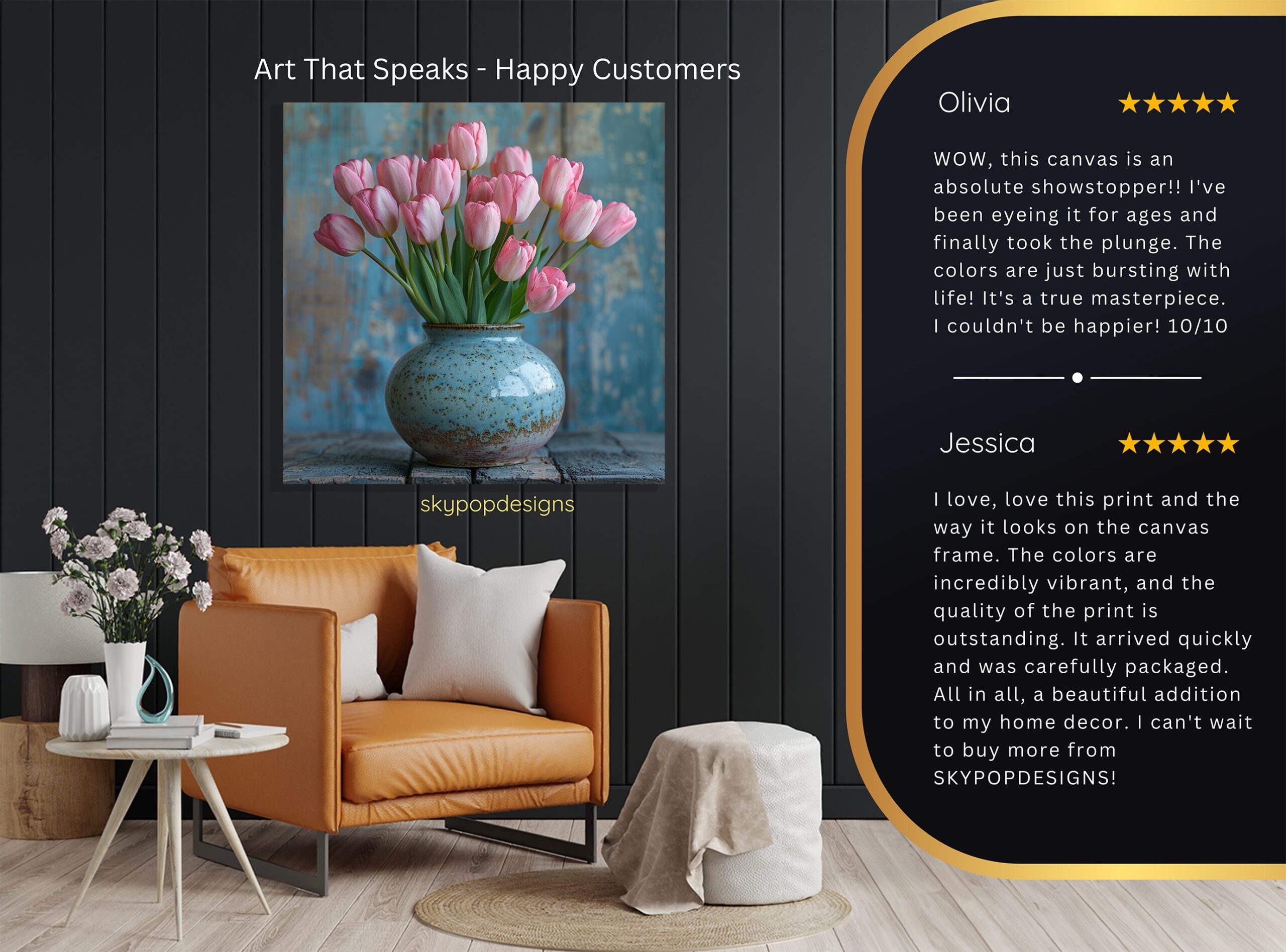 8.jpg Pink Tulip Bouquet Art