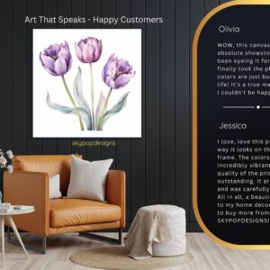 Purple Tulip Art