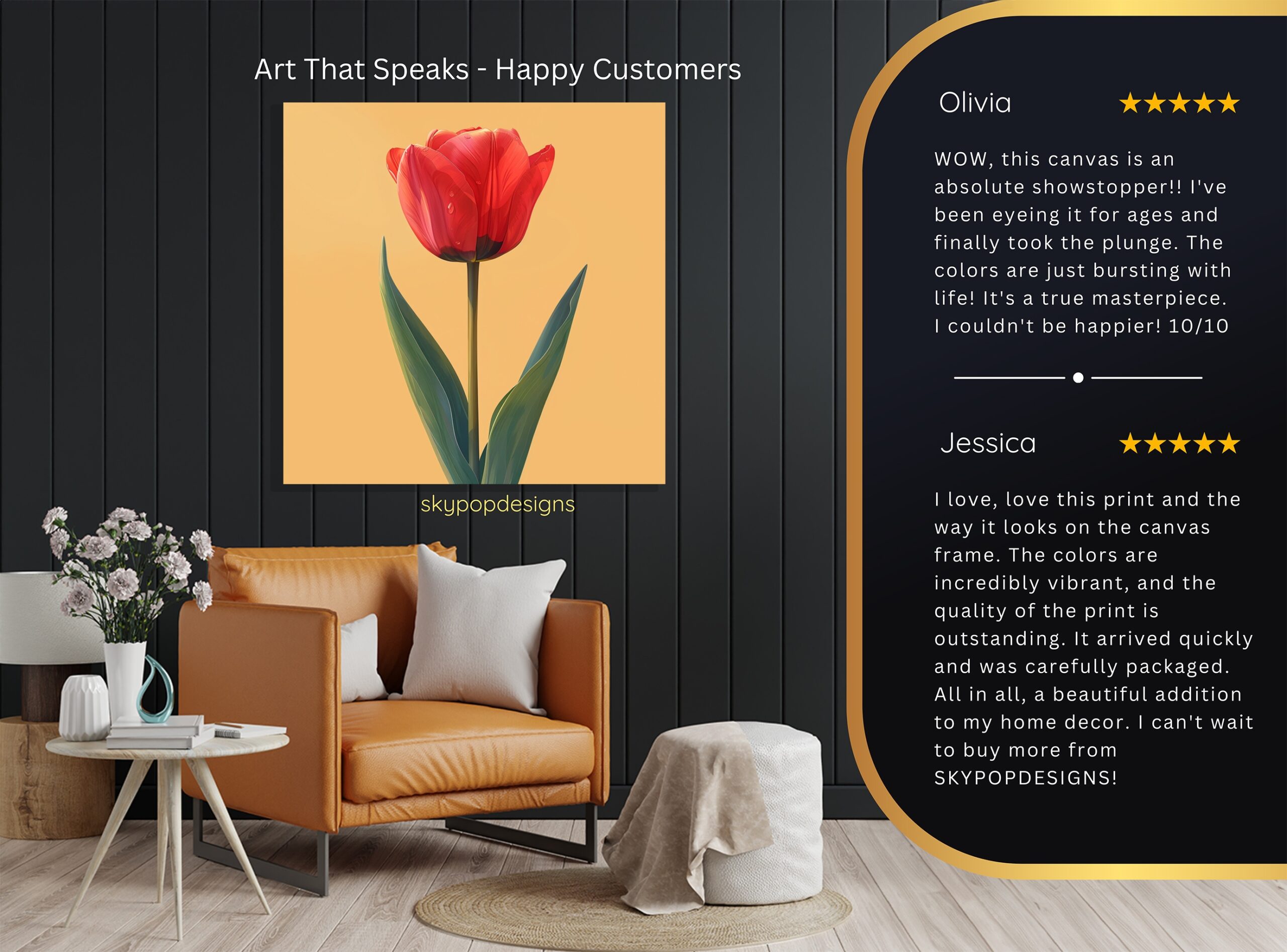 8.jpg Red Tulip Bloom Art