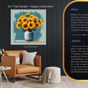Sunflower Vase Art