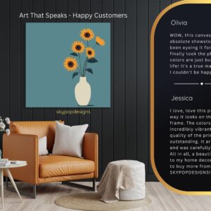 Sunflower Vase Art