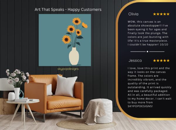 Sunflower Vase Art
