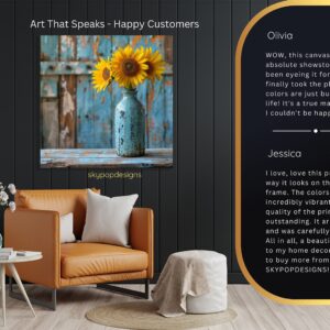 Sunflower Vase Art
