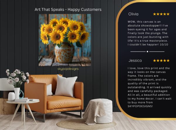 Sunflower Vase Art