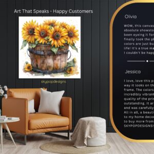 Sunflower Bucket Art