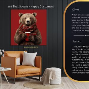 Bear With Coffee Art