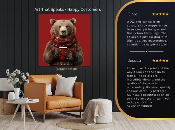 Bear With Coffee Art