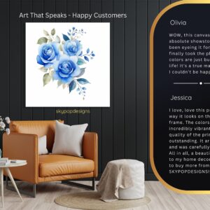 Blue Rose Bouquet Art