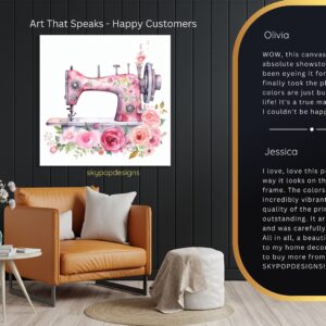 Rose Sewing Machine Art