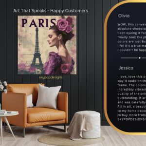 Parisian Romance Eiffel Tower Art
