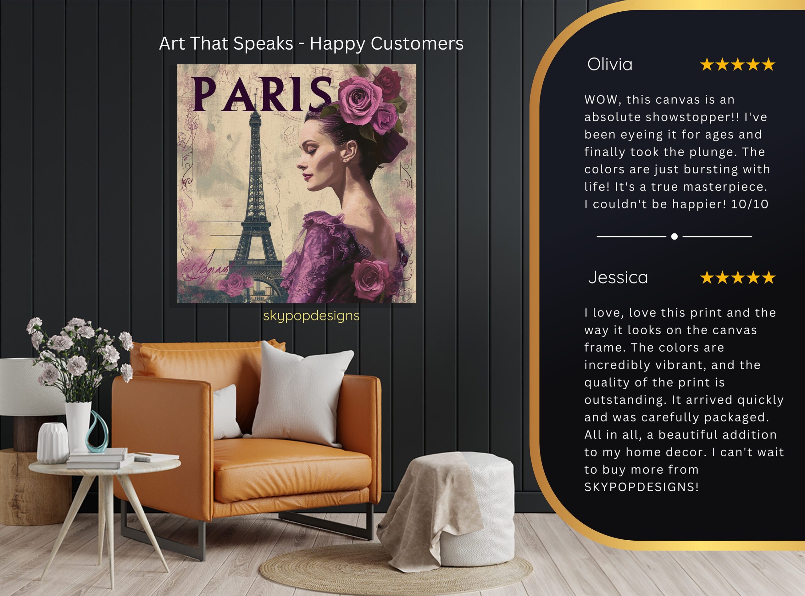 8.jpg Parisian Romance Eiffel Tower Art