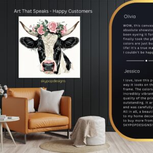 Highland Cow Rose Art