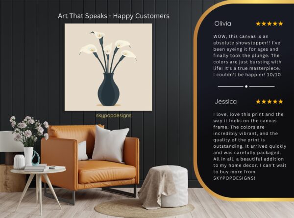 Calla Lily Vase Art