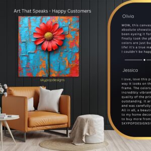 Red Daisy Art