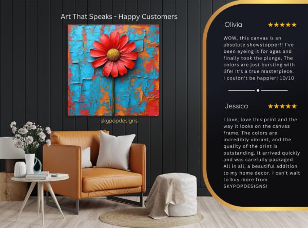 Red Daisy Art