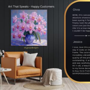 Pink Orchid Still Life Art