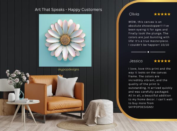 Golden Daisy Bloom Art