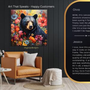 Bear Amongst Flowers Art