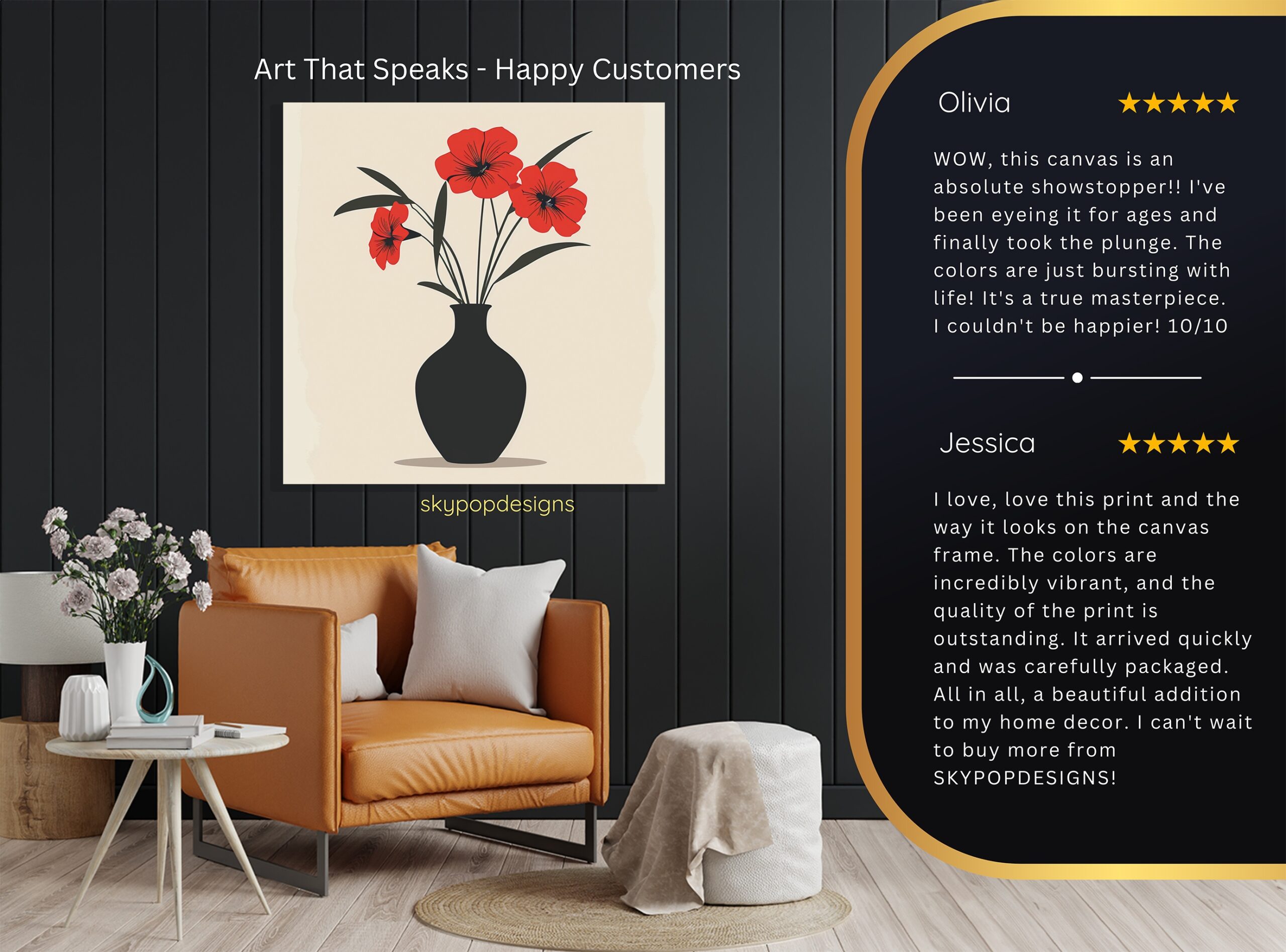 8.jpg Red Petunia Vase Art
