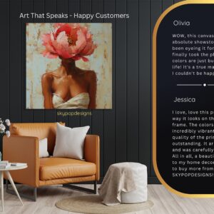 Peony Bloom Woman Art