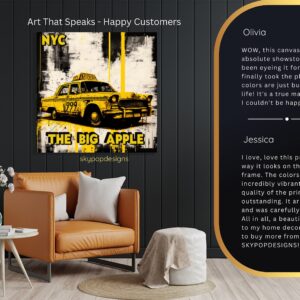 NYC Yellow Cab The Big Apple Art