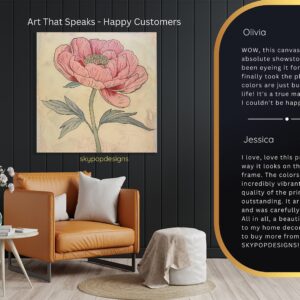 Pink Peony Art