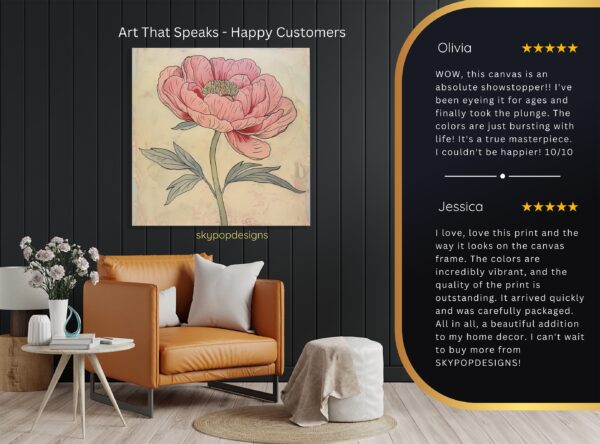 Pink Peony Art