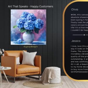 Blue Hydrangea Blooms Art