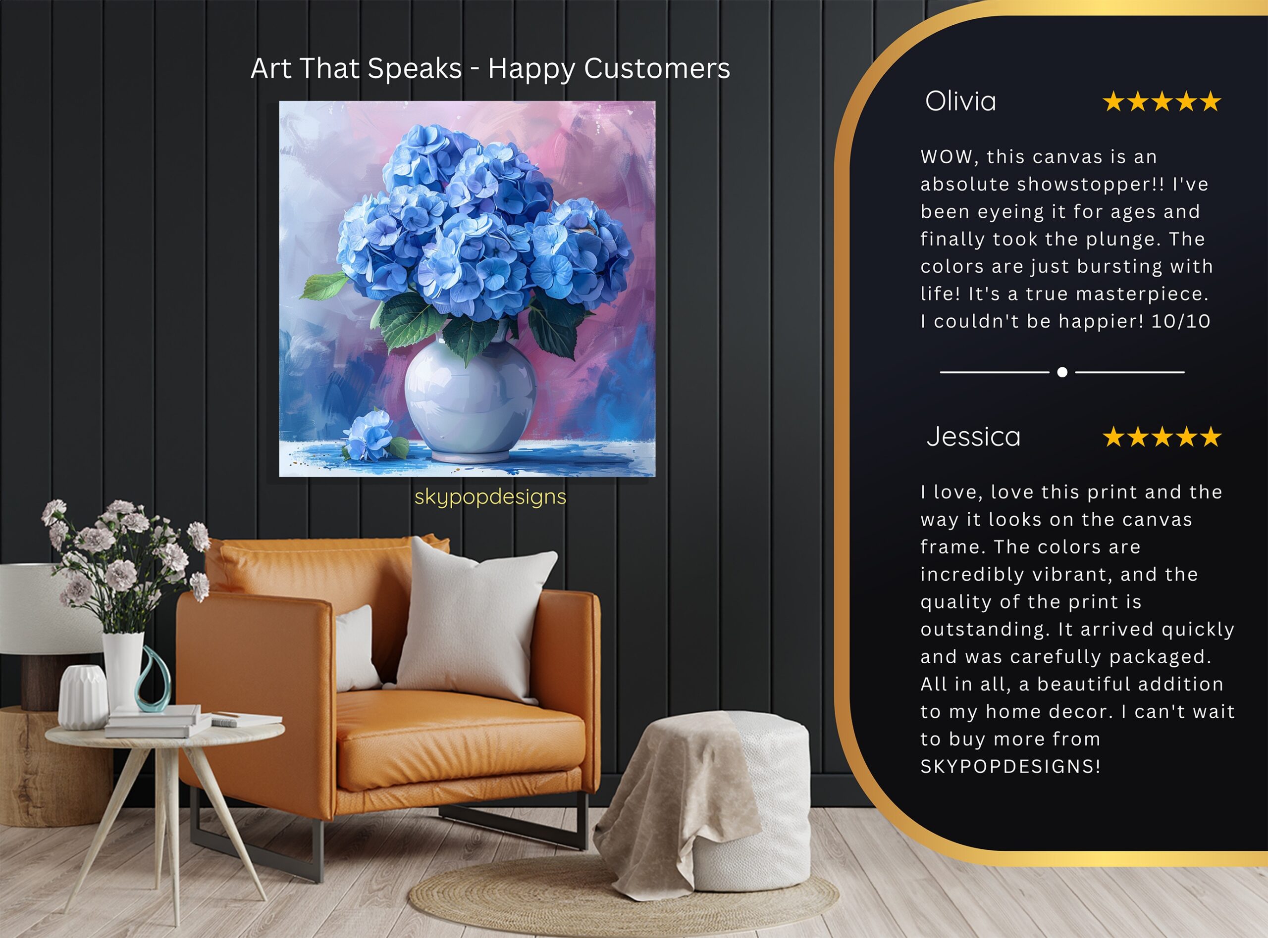 8.jpg Blue Hydrangea Blooms Art