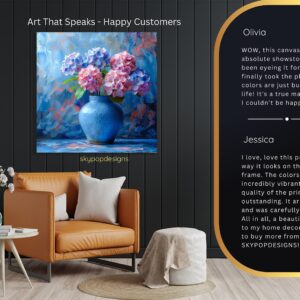 Hydrangea Bloom Vase Art