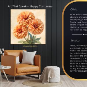 Zinnia Flowers Art