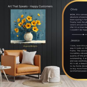 Yellow Cosmos Flower Art