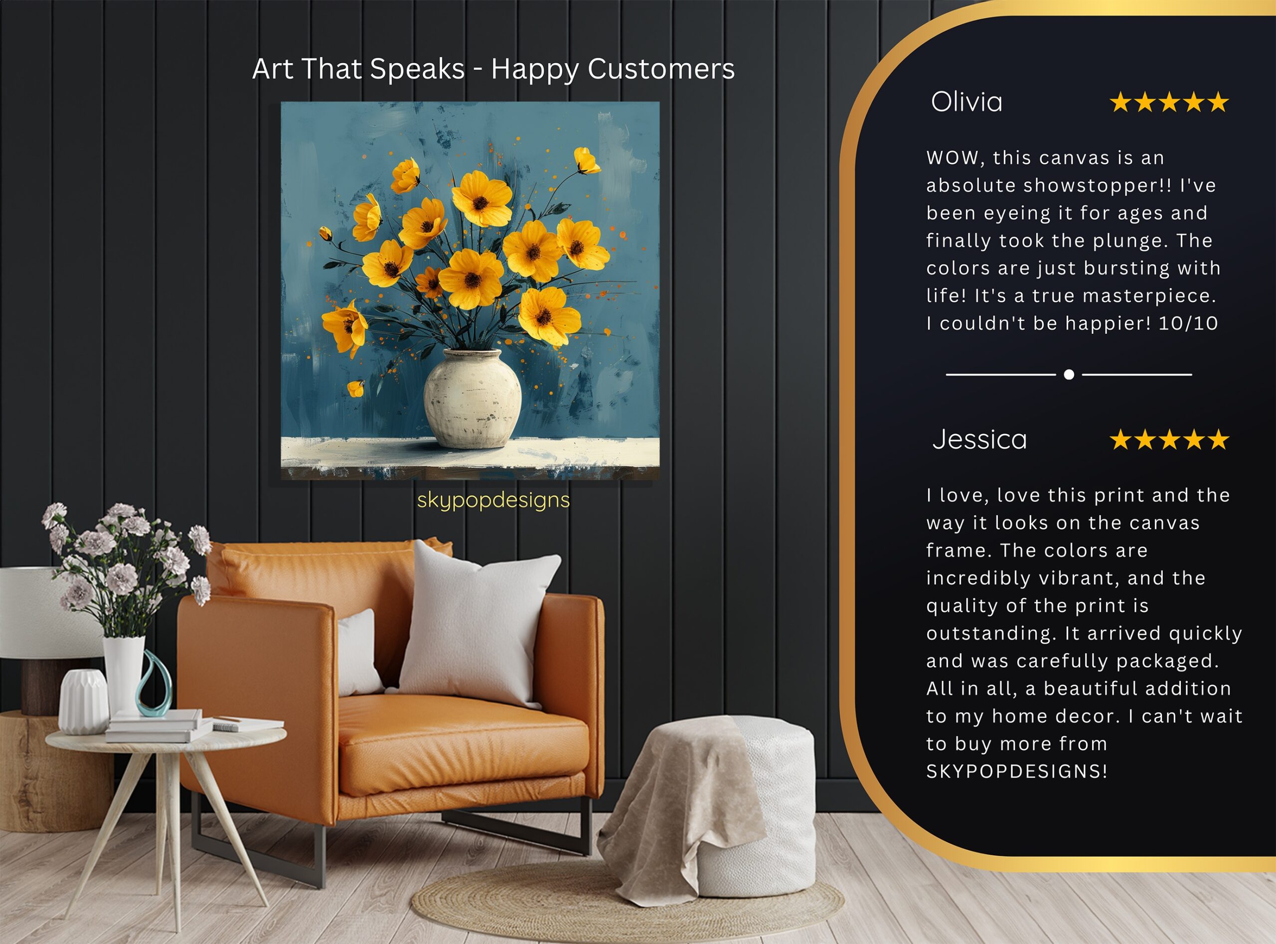 8.jpg Yellow Cosmos Flower Art